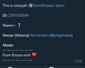 Данные канала EarthImpact Team